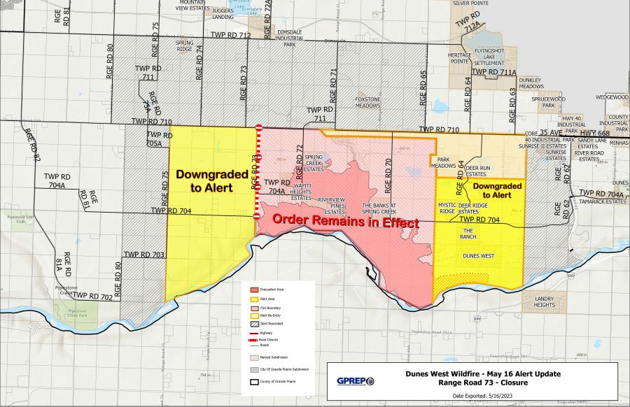 County of Grande Prairie on Twitter "Dunes West Wildfire Update 30 2