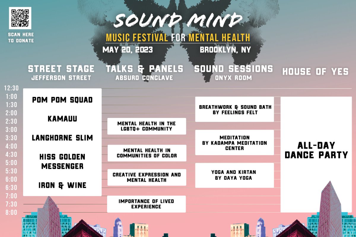 soundmind_live's tweet photo. In support of Mental Health Action Day, join us at #SoundMindFest for a concert, talks and more in Brooklyn on May 20! Get FREE tickets here: https://t.co/YIJvPZD9VV
PLUS sign this petition to help increase and improve mental health programs in schools: https://t.co/MXCfiQLuQb https://t.co/HQYx1YBVCl