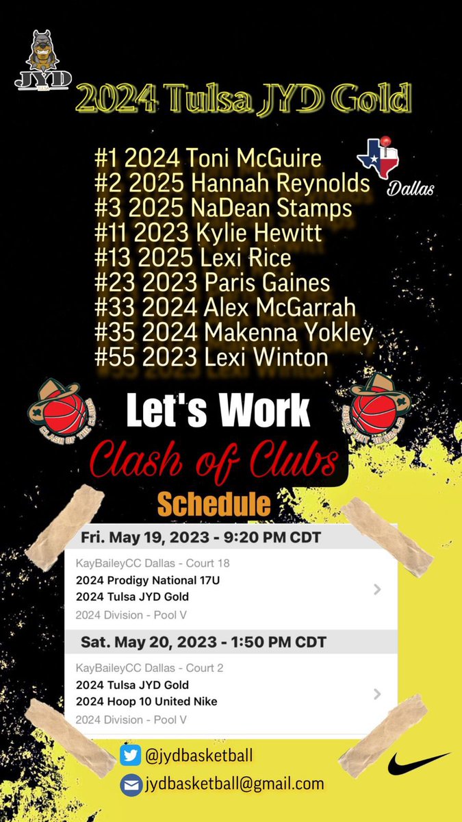 I can’t wait to play in Dallas this weekend super excited!!!!