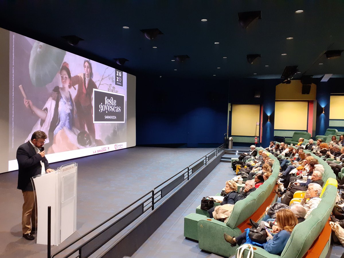 ZaragozaTurismo's tweet photo. 📽🎨 ¡Presentación del documental L'ombra di Goya en #Roma!

Asistimos para hablar de nuestro artista más universal y dar a conocer #Zaragoza y Aragón a los profesionales que han llenado la sala.

🤗 ¡Esperamos recibirlos pronto!

#ZGZtequiere
#LaSpagnaDipingeIlMondo
#VisitAragon https://t.co/ubjkgEyrA7