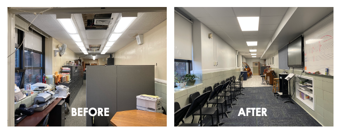 MDSArchitecture's tweet photo. How did we turn a hallway into a vibrant musical space for a Nassau County school? Cue #AdaptiveReuse design! #architecture #construction #education 
.
https://t.co/Q6zmHi0YwH https://t.co/0PsoFbF6nW