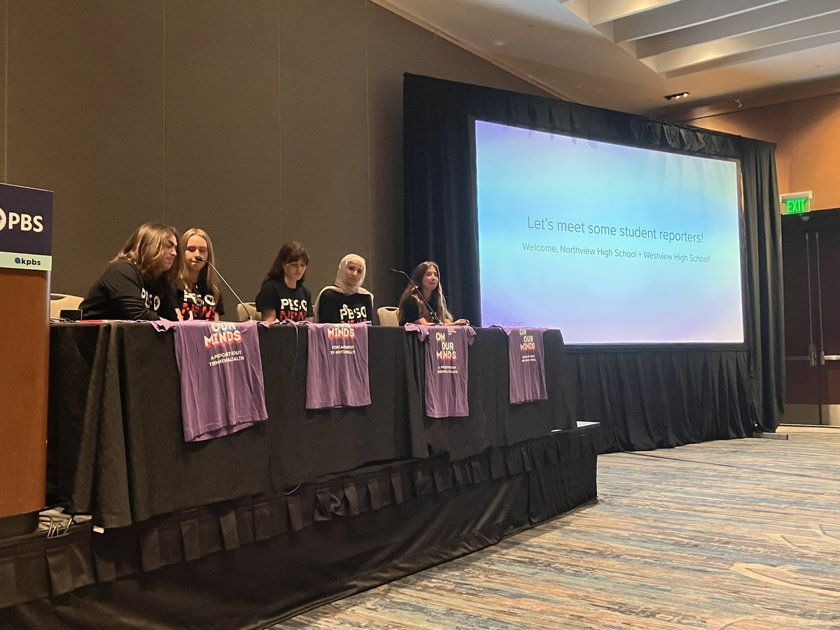 cazzirneklis's tweet photo. Andddd we’re live with our @reportinglabs student reporters from Northview and Westview high schools at the @PBS Annual Meeting in San Diego this afternoon!! #PBSAM https://t.co/DICYrQSwIA