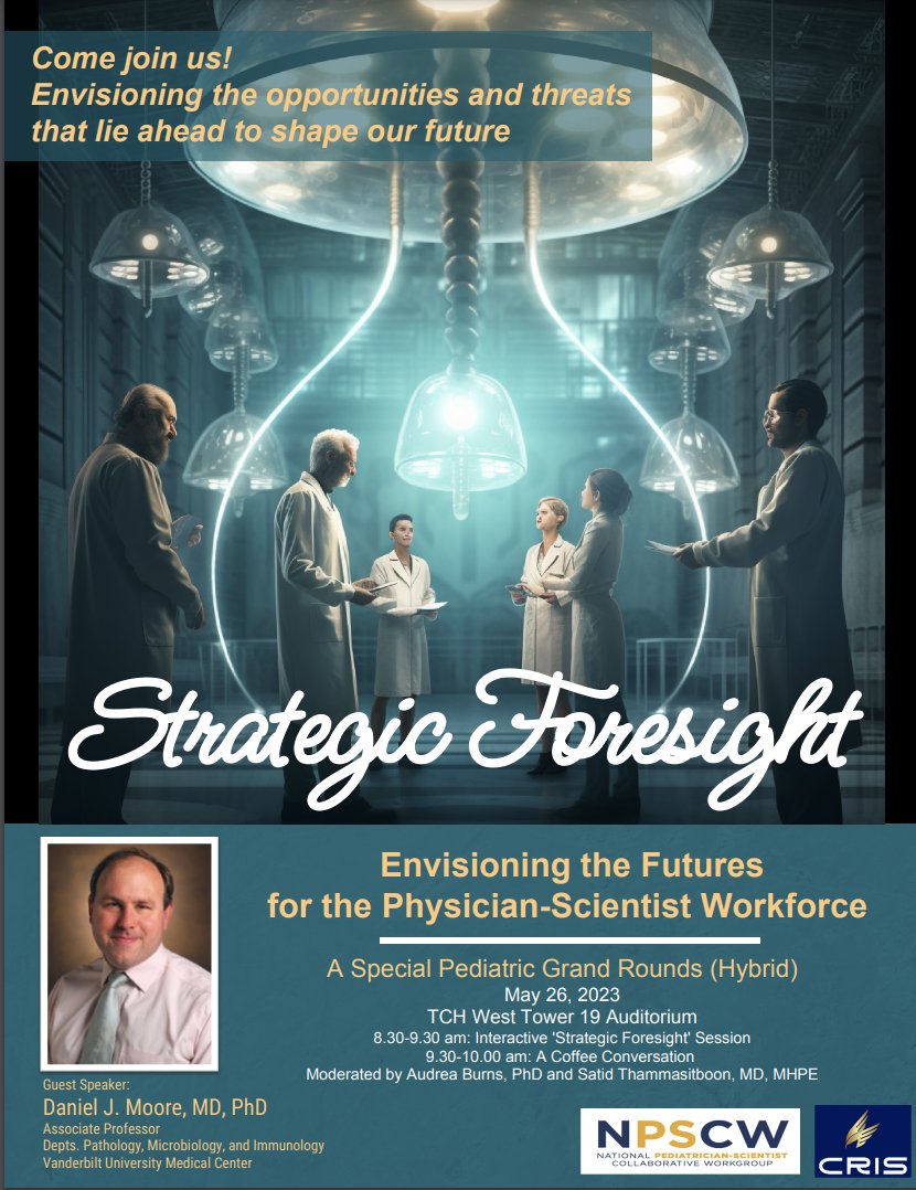 Satid Thammasitboon, MD, MHPE (@drsatid) on Twitter photo Very excited to host this event with <a href="/armyofdan/">Daniel Moore</a> and <a href="/AudreaMBurns/">@AudreaMBurns, PhD</a>. Look forward to engaging with faculty and trainees. <a href="/NPSCW_PedsPSTPs/">Pediatrician-Scientist Collaborative Workgroup</a> <a href="/bcmhouston/">BCMHouston</a> <a href="/BCM_Pediatrics/">BCM Pediatrics Residency</a> <a href="/TexasChildrens/">Texas Children's</a> #MedEd #PhysicianScientist #Foresight Very excited to host this event with <a href="/armyofdan/">Daniel Moore</a> and <a href="/AudreaMBurns/">@AudreaMBurns, PhD</a>. Look forward to engaging with faculty and trainees. <a href="/NPSCW_PedsPSTPs/">Pediatrician-Scientist Collaborative Workgroup</a> <a href="/bcmhouston/">BCMHouston</a> <a href="/BCM_Pediatrics/">BCM Pediatrics Residency</a> <a href="/TexasChildrens/">Texas Children's</a> #MedEd #PhysicianScientist #Foresight