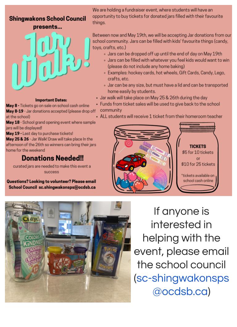 Jars, Jars, Jars - School Council needs your help.