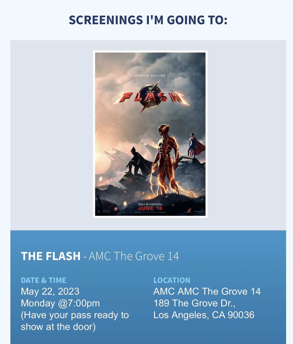 BrandonLegacys's tweet image. Got my passes 😌 @Superfan_K @wondermeg_ @Unphiltereddd @TheReelRapNerd @ScottDC27  @DaveePena 

#TheFlash #EarlyScreening