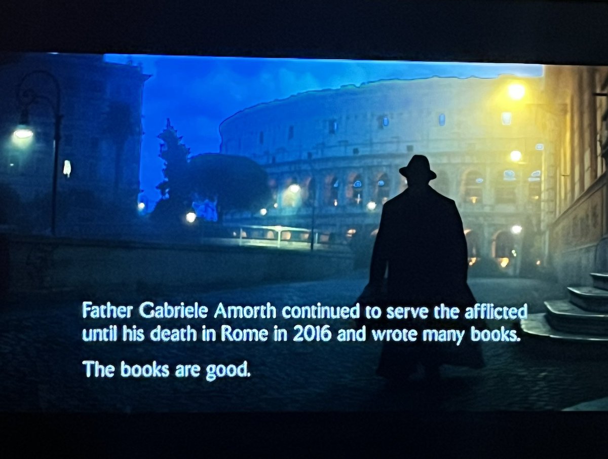 We need to talk about this final title card from The Pope’s Exorcist. “The books are good”!