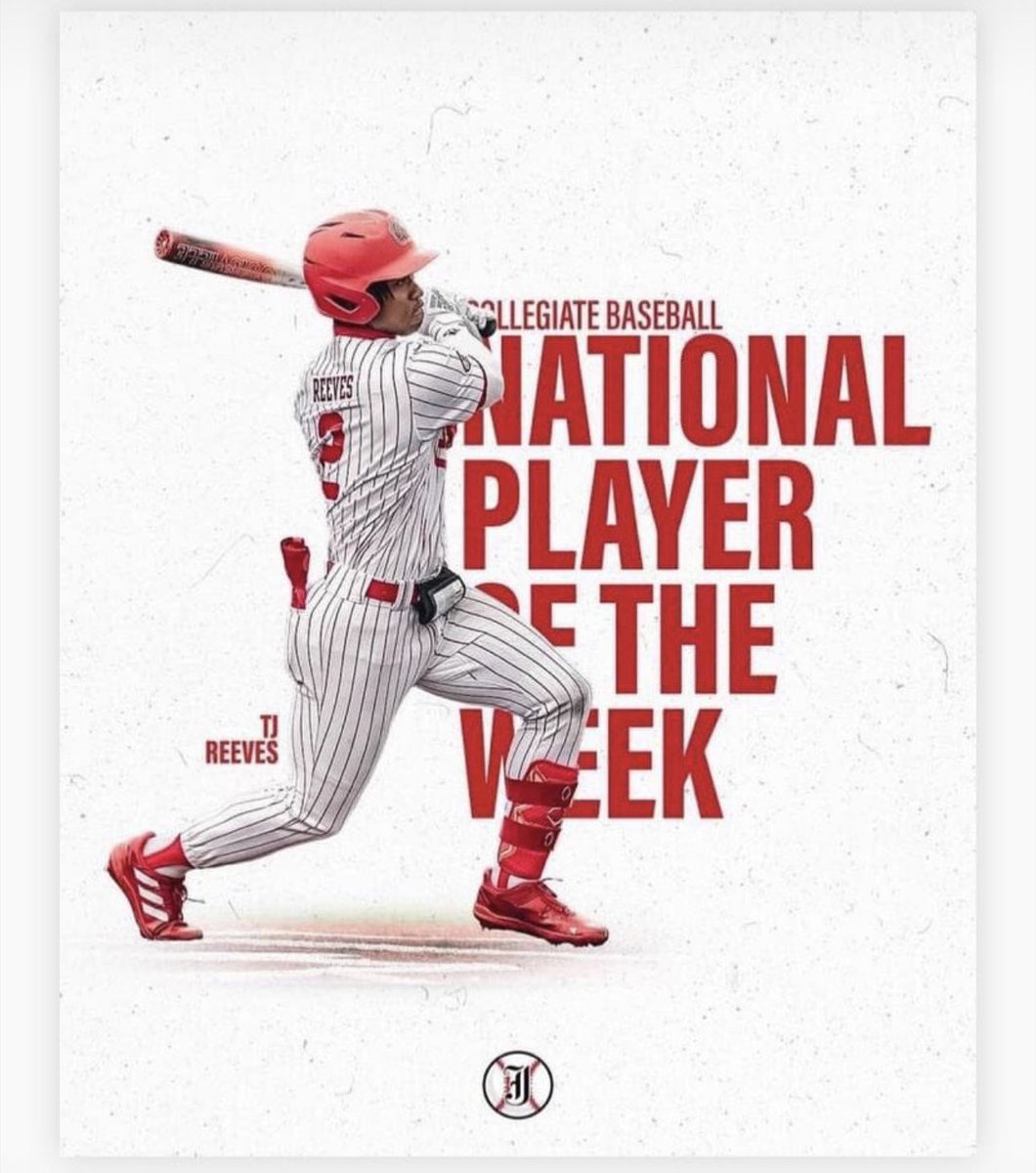TheProspectLab's tweet photo. Congratulations to TPL 2018 Alum CF TJ Reeves of Jacksonville St. for being named the National Player of the Week. TJ is Hitting .357 with 13 HRs and 59 RBIs. His 59 RBIs puts him in the top 10 in the country. TJ hails from Hueytown High School. #TPL2018 #LionsONLY #DaFAM https://t.co/cXEdSZIMlq