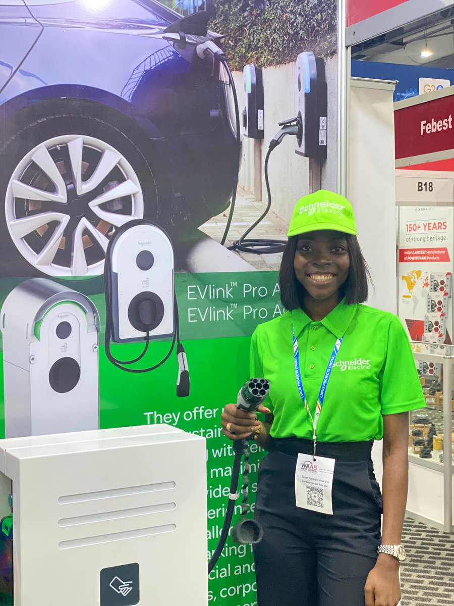 Schneider_NG's tweet photo. We had a great time engaging with attendees today at the West Africa Automotive Show (WAAS) where we promoted our #EVlink electric vehicle chargers. What are your thoughts on the feasibility of electric vehicles in West Africa?
#SchneiderElectric #EV #EVCharger #WAAS2023 https://t.co/0ToHexBrQR