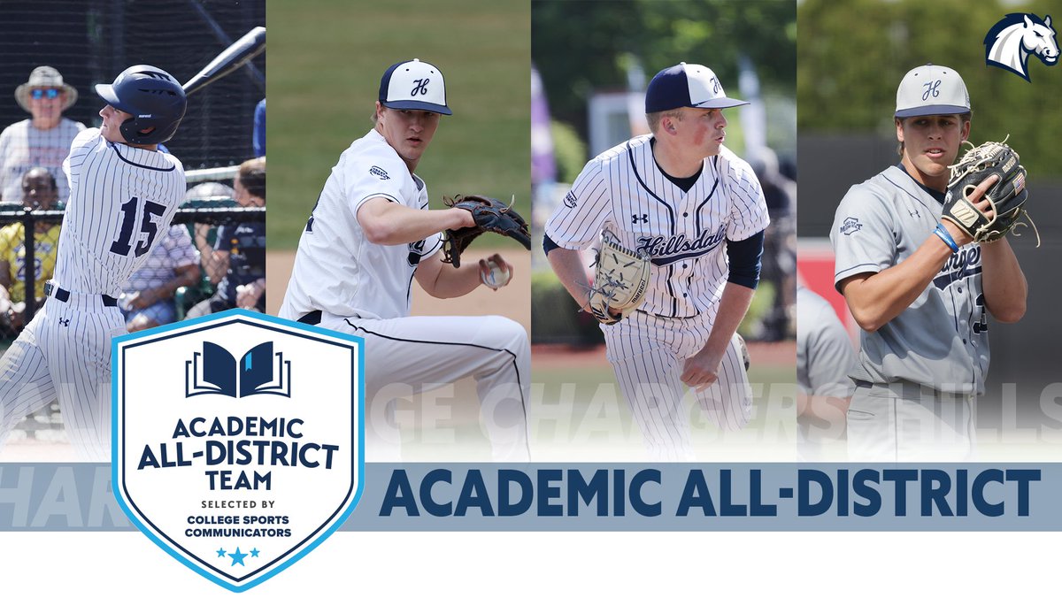 HCChargers's tweet photo. .@HillsdaleBasebl well represented by four players in Academic All-District honors through the @AcadAllAmerica program in 2023! #ChargeOn 
Release: https://t.co/W98VzyeiuN https://t.co/jAMYL5yEcd