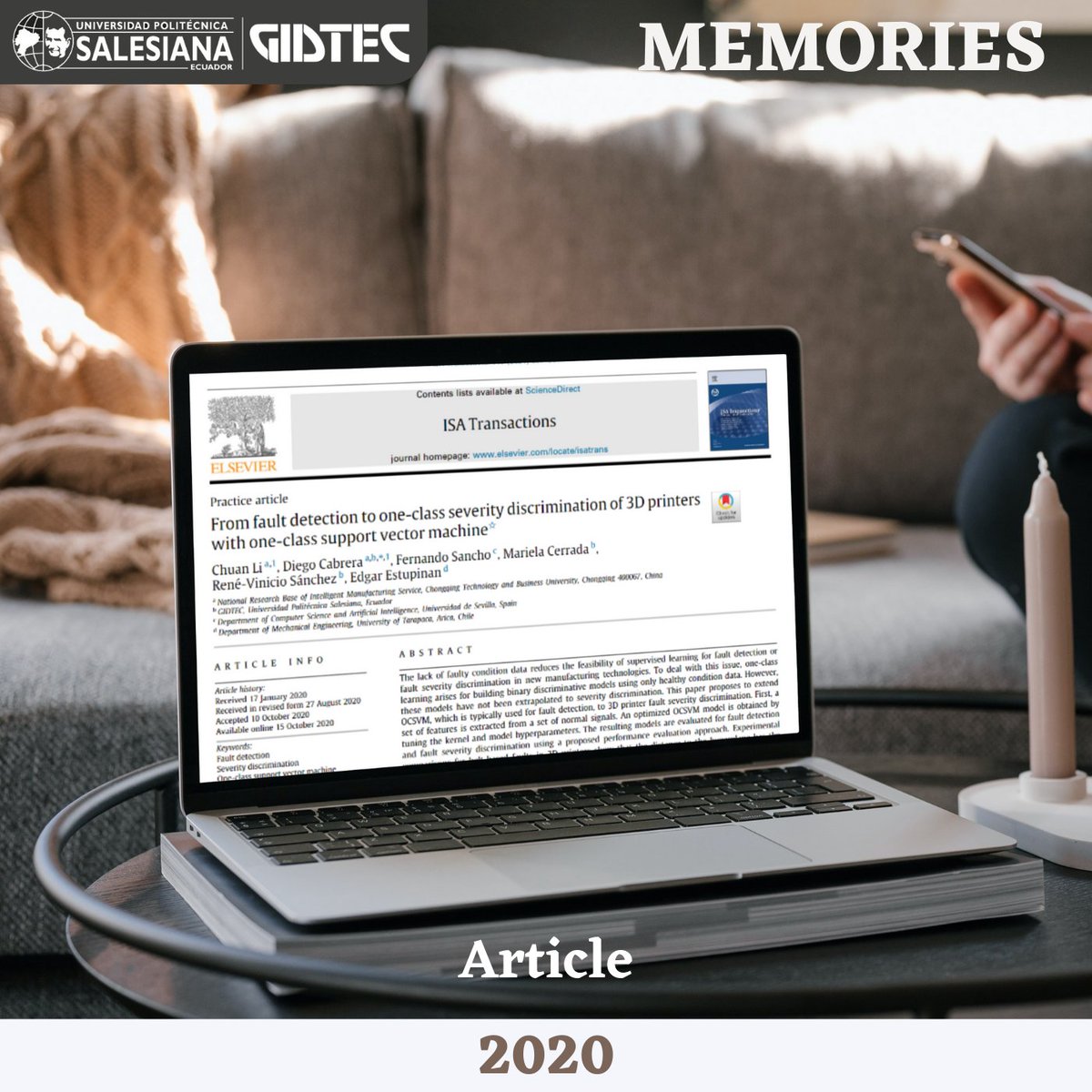 gidtec_ups's tweet photo. ⏪📑Memories #2020 @sciencedirect #UPSEcuador @upsalesianaec
🔗𝑳𝒊𝒏𝒌: https://t.co/duIFmNQDxc
#FaultDetection #SupportVectorMachine #Printers #Discrimination #SomosEcosistema #SomosUPS #UPSEcuador #UPSCuenca #DivulgaciónCientíficaUPS #InvestigaciónUPS https://t.co/2j058NvSbX