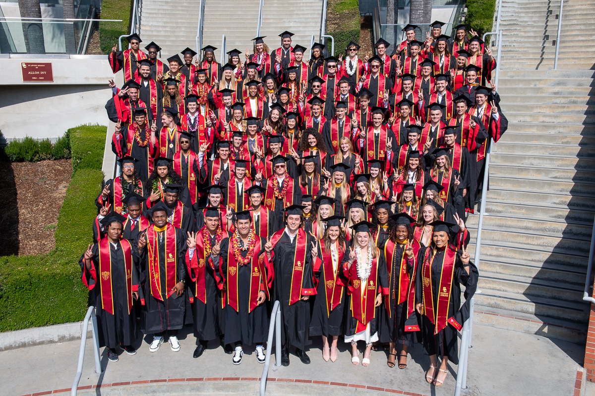 CarolLFolt's tweet photo. More from last week: all smiles with our student-athlete grads. Congrats! #USCGrad https://t.co/GpI2srFxO7