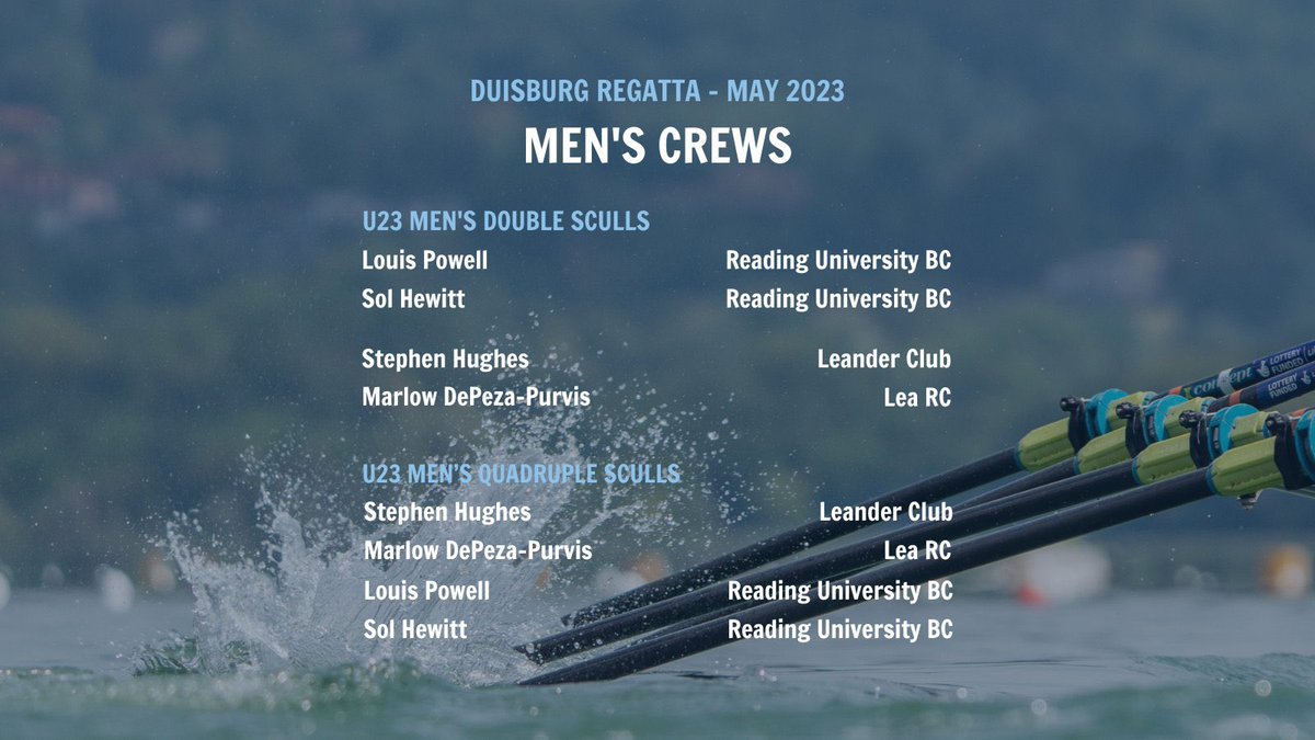 And last, but certainly not least: current men’s performance squad member Marlow Depeza-Purvis and alumnus Louis Powell- both homegrown Hackney athletes - represented @BritishRowing #GBRowingTeam in Duisburg.