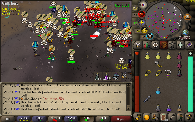 OSRS_VR's tweet photo. The largest RS clan alliance in history has just been destroyed! Vit/DF/REV/BC/Liths/CL/DK/Fins/Clumpa massed 100+ people in open CC to try take the wilderness today, failing horribly as we forced them from the 30 line to lvl 8 wild, where each of their clans now lies buried!

#VR #OSRS #RUNESCAPE

https://t.co/SKNLa9NVv1