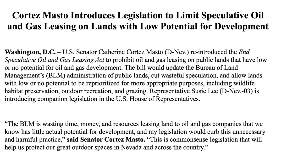 SteveSebelius's tweet photo. .@SenCortezMasto -- criticized by environmentalists recently for a mining-friendly bill -- reminds that community that she's still an ally: https://t.co/sczyGOy4zU