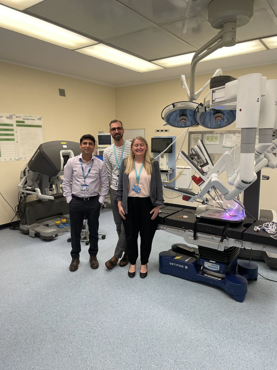 Today we showed case the de Vinci robot to our surgeons and theatres staff. What a fantastic innovation. Next steps transformation and strategy to purchase and train our clinical teams.
