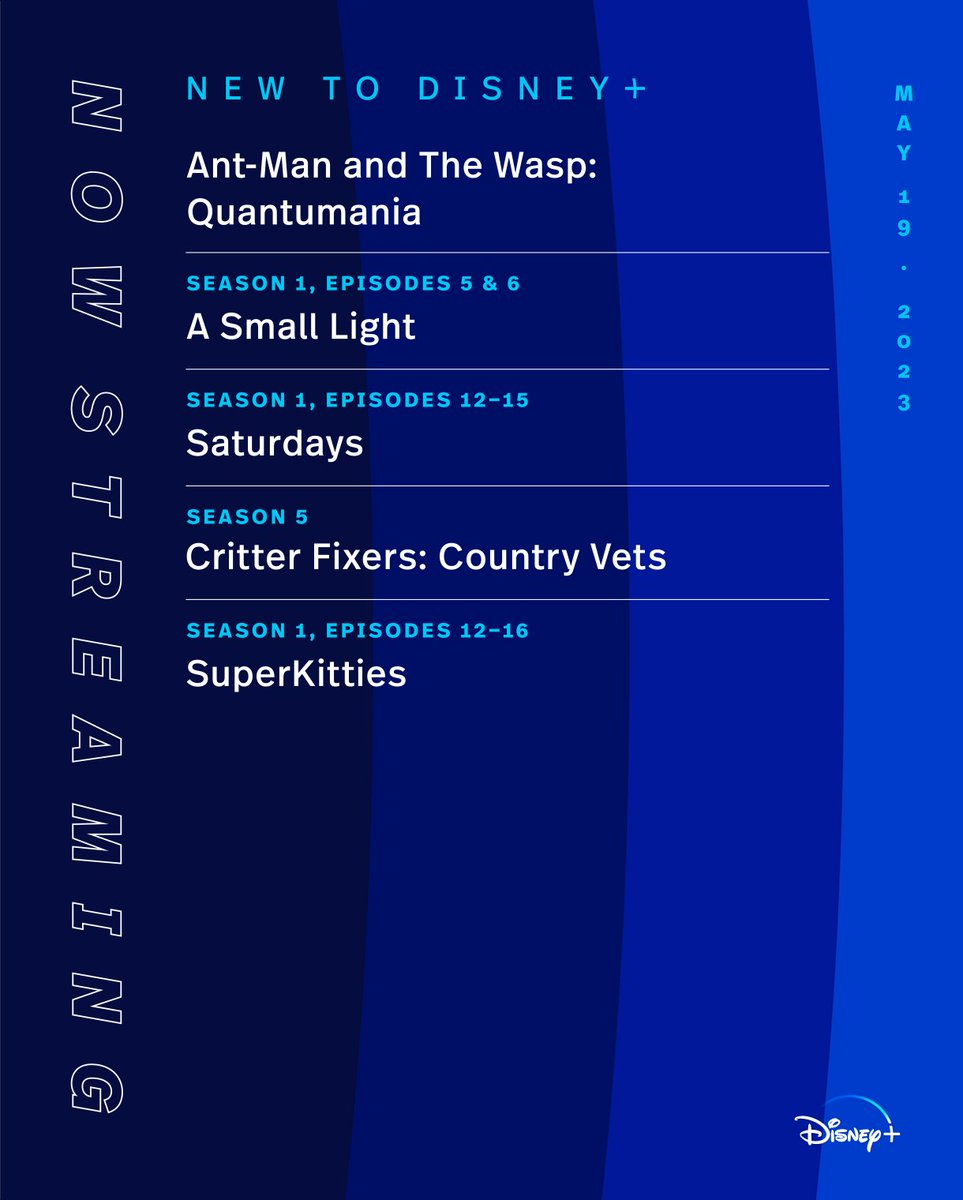 We c-ANT believe what’s #NowOnDisneyPlus! 🐜

Stream Marvel Studios’ #AntManAndTheWaspQuantumania, #ASmallLight, and so much more on #DisneyPlus!