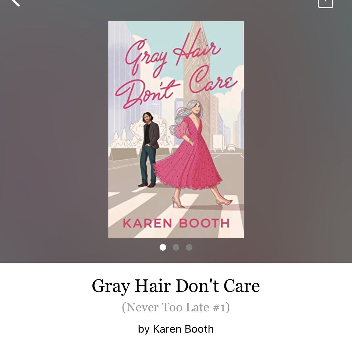 Gray Hair, Don't Care by Karen Booth 

#GrayHairDontCare by #KarenBooth #4818 #26chapters #254pages #April2023 #361of400 #series #audiobook #67for17 #NeverTooLateSeries #Book1of3 #9hourAudiobook #DonovanAndLala #clearingoffreadingshelves #whatsNext #readitquick