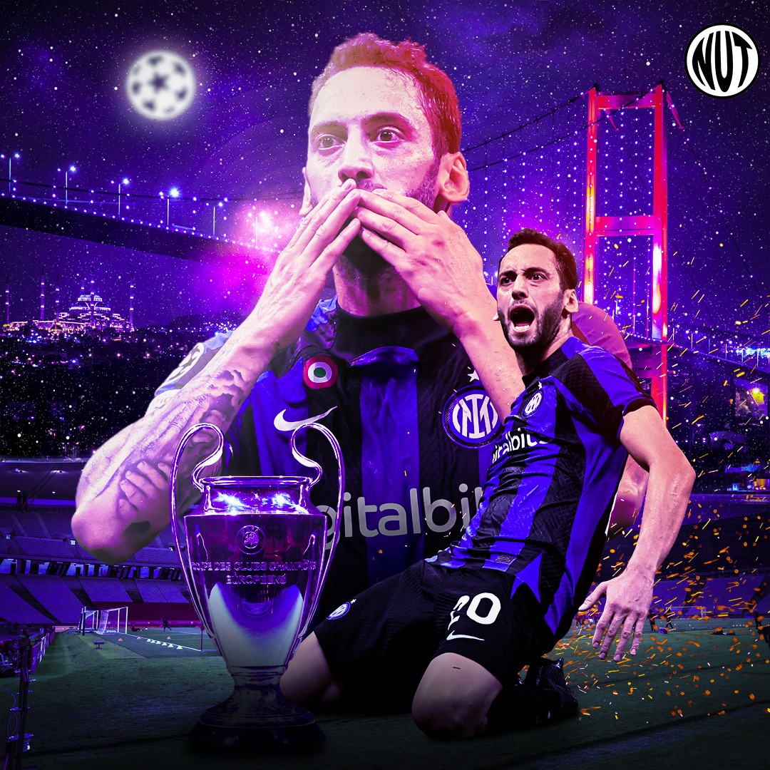 🏆Hakan Çalhanoğlu, İstanbul'da Şampiyonlar Ligi şampiyonluğu için sahaya çıkacak 🇹🇷