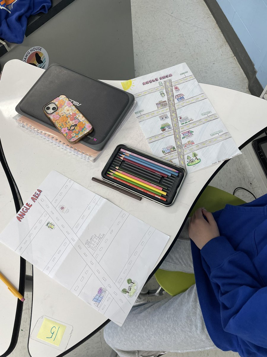 Parallel Lines and a Transversal spiral! 8th graders demonstrated their knowledge of related skills to design their own city. <a href="/JaclynScotto/">Jaclyn Scotto</a> <a href="/ThompsonMSpride/">Brian Currie</a> #MTPSpride