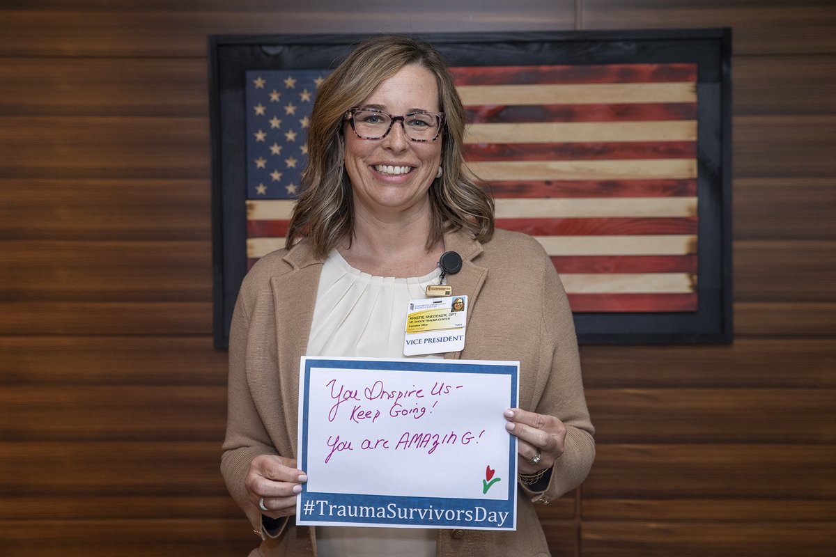 Happy #TraumaSurvivorsDay! Every day, our patients inspire us. Keep going, you are amazing! #NTSD