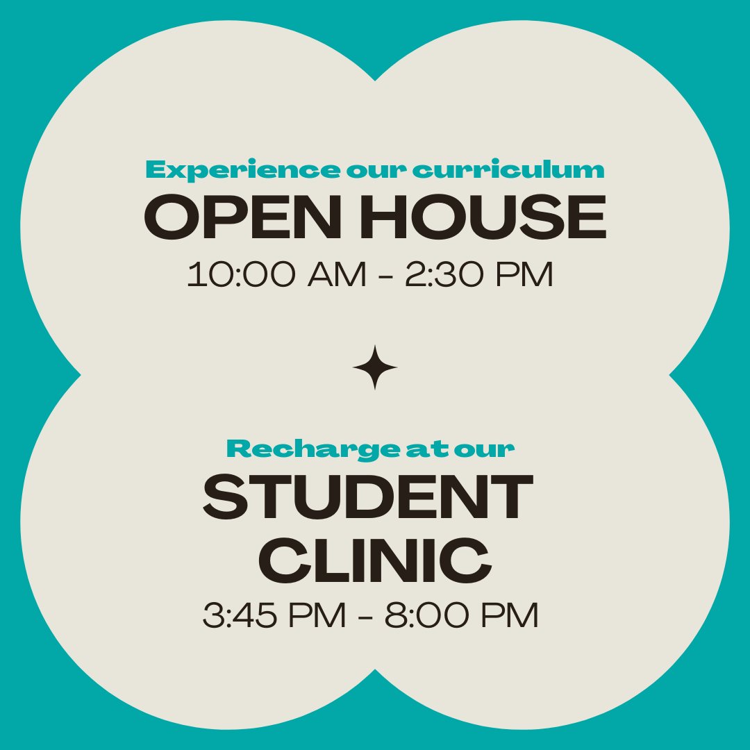 OsteoEducation's tweet photo. Our next open house is coming soon! Be sure to treat yourself to our student clinic, where you can both unwind and support our students. Email us to book a slot before they’re gone: info@progressiveosteopathy.ca https://t.co/IsulgOggFb