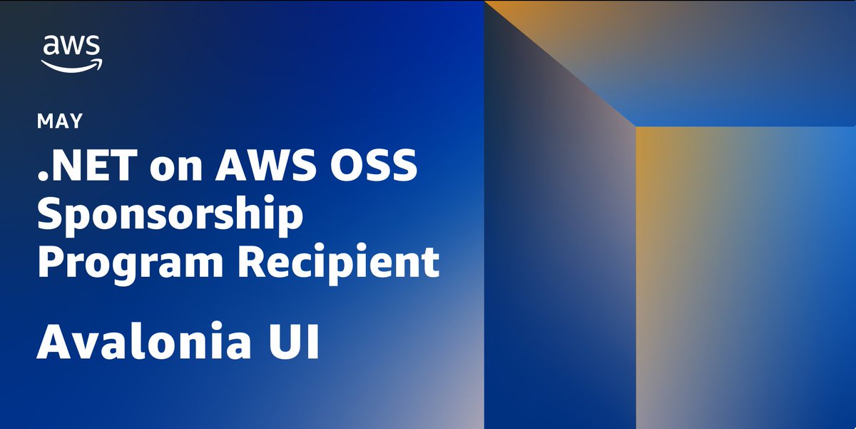 For the month of May, the .NET on AWS FOSS fund is proud to have selected Avalonia UI as part of its monthly pledge to sponsor .NET #OSS projects. 🎉
Our selection committee awarded <a href="/AvaloniaUI/">Avalonia UI</a> 12 $500 payments totaling $6k in funding. Thanks for empowering the #dotnet ecosystem!