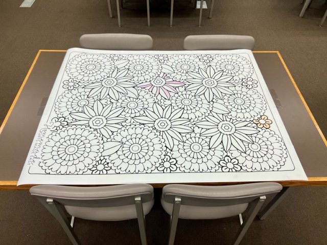 LibraryAtMAC's tweet photo. MAC Students: Best of luck this week on your finals! Remember, if you need a quiet place to study, relax in between finals, and during this week, work on a giant coloring sheet or word search, the library is here for you! #LibraryAtMAC #MineralAreaCollege https://t.co/fbatbittK2