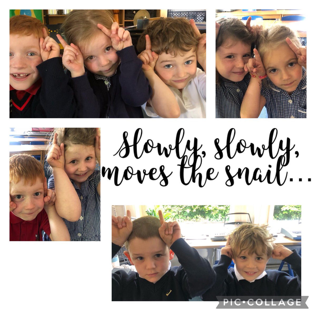 ‘Slowly, slowly, moves the snail
Leaves behind a silver trail.’ In Reception we have been singing about these slimy creatures… #snail #creative #singing #jollymusic #musicandmovement