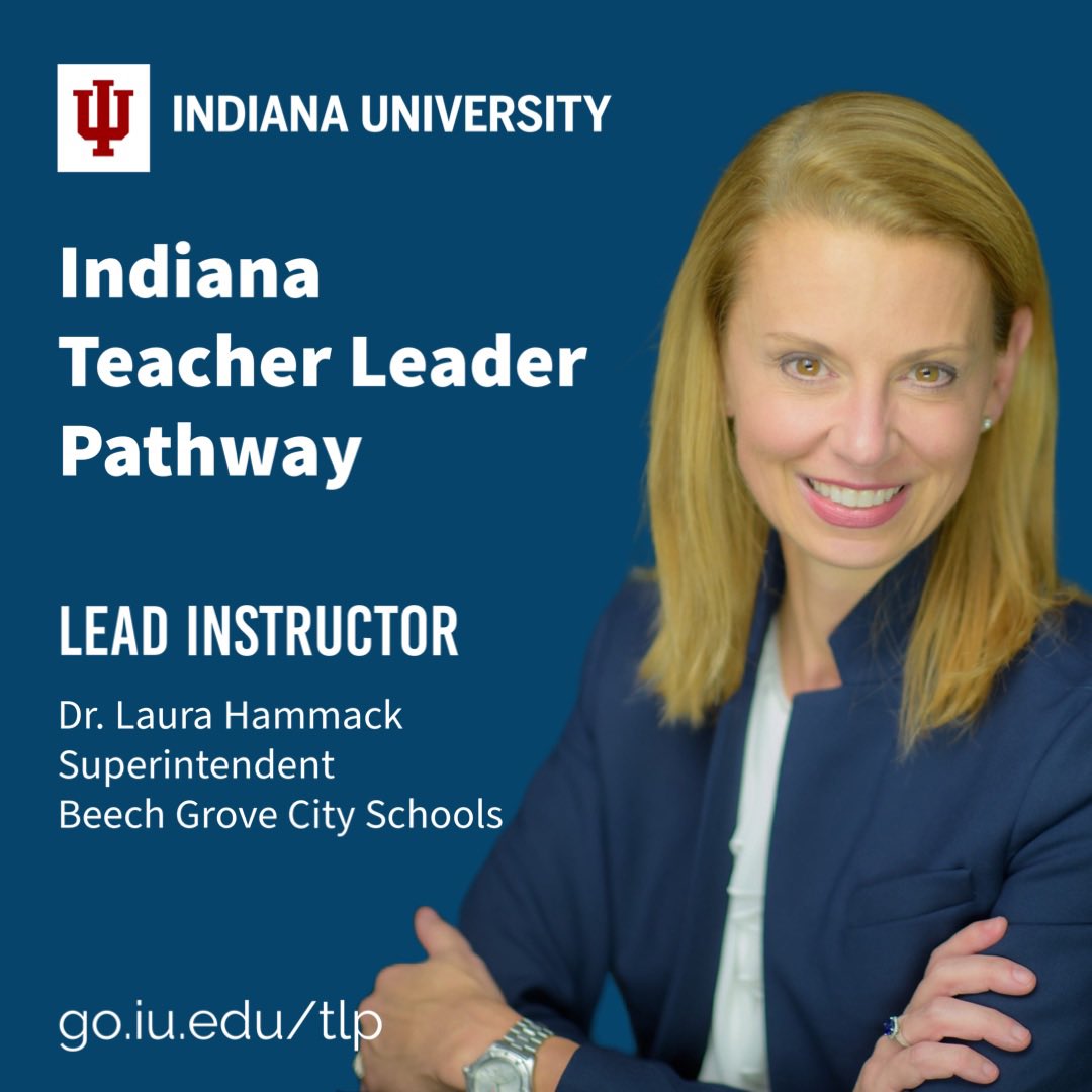 IU Ed Leadership (@iuedleaders) on Twitter photo We’re thrilled to introduce Dr Laura Hammack as the lead instructor for the Indiana #TeacherLeaderPathway. Dr Hammack is the superintendent of <a href="/BeechGroveCS/">BeechGroveSchools</a> and is a revered instructional leader. Welcome Laura! <a href="/BeechGroveSupt/">Dr. Laura Hammack</a> <a href="/IUBloomington/">IU Bloomington</a> <a href="/IUSchoolofEd/">IU School of Education Bloomington</a> <a href="/UCEA/">UCEA</a> <a href="/IAPSS_ORG/">IAPSS</a> We’re thrilled to introduce Dr Laura Hammack as the lead instructor for the Indiana #TeacherLeaderPathway. Dr Hammack is the superintendent of <a href="/BeechGroveCS/">BeechGroveSchools</a> and is a revered instructional leader. Welcome Laura! <a href="/BeechGroveSupt/">Dr. Laura Hammack</a> <a href="/IUBloomington/">IU Bloomington</a> <a href="/IUSchoolofEd/">IU School of Education Bloomington</a> <a href="/UCEA/">UCEA</a> <a href="/IAPSS_ORG/">IAPSS</a>