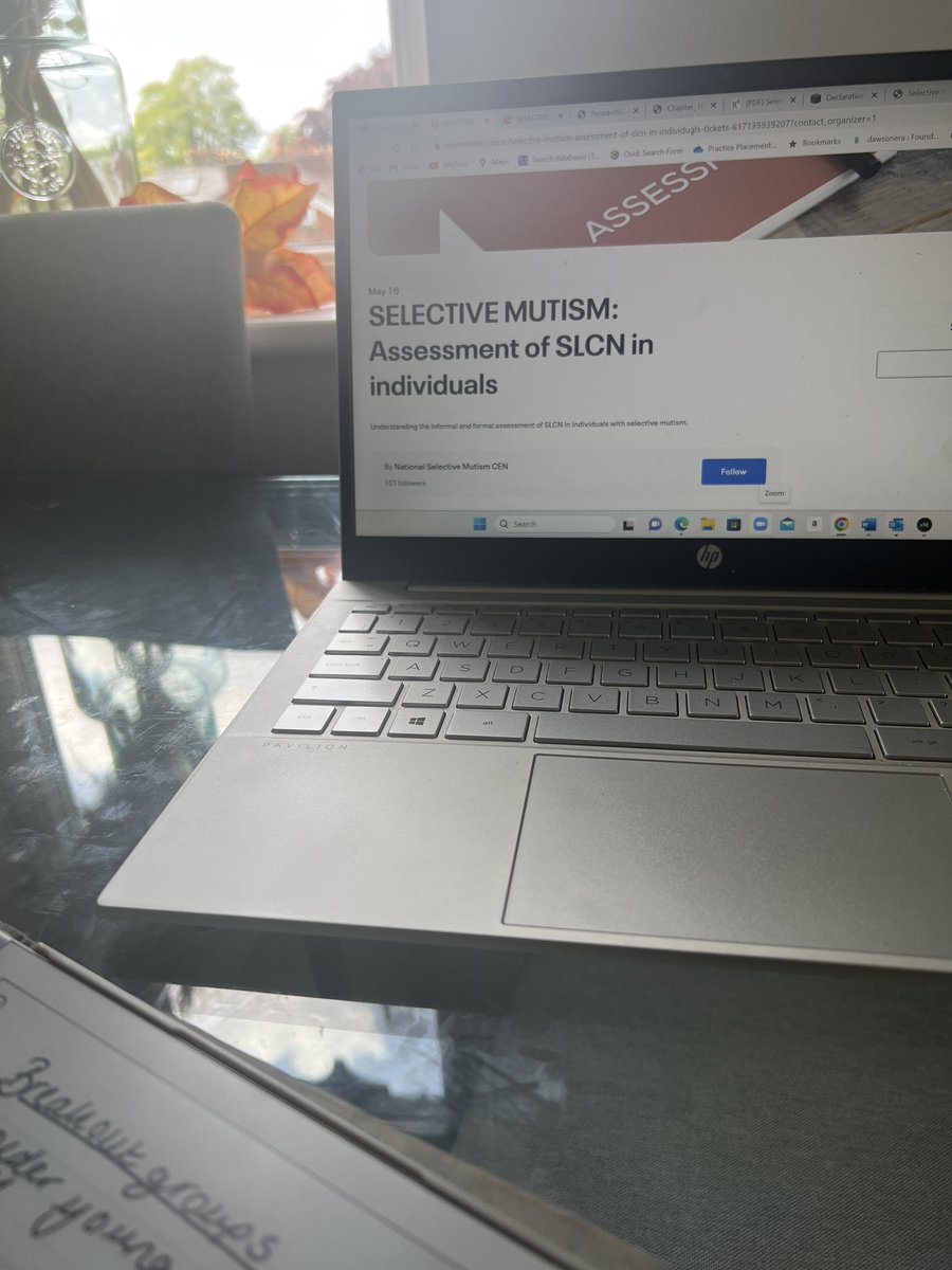 Brilliant day sharing ideas and experiences regarding various approaches to asessement of selective mutism, thank you <a href="/national_sm_cen/">Selective Mutism CEN</a> for such an informative and engaging session, into rabbit hole of research I go! #dayinthelifeofaTEP #twitterEPs #selectivemutism