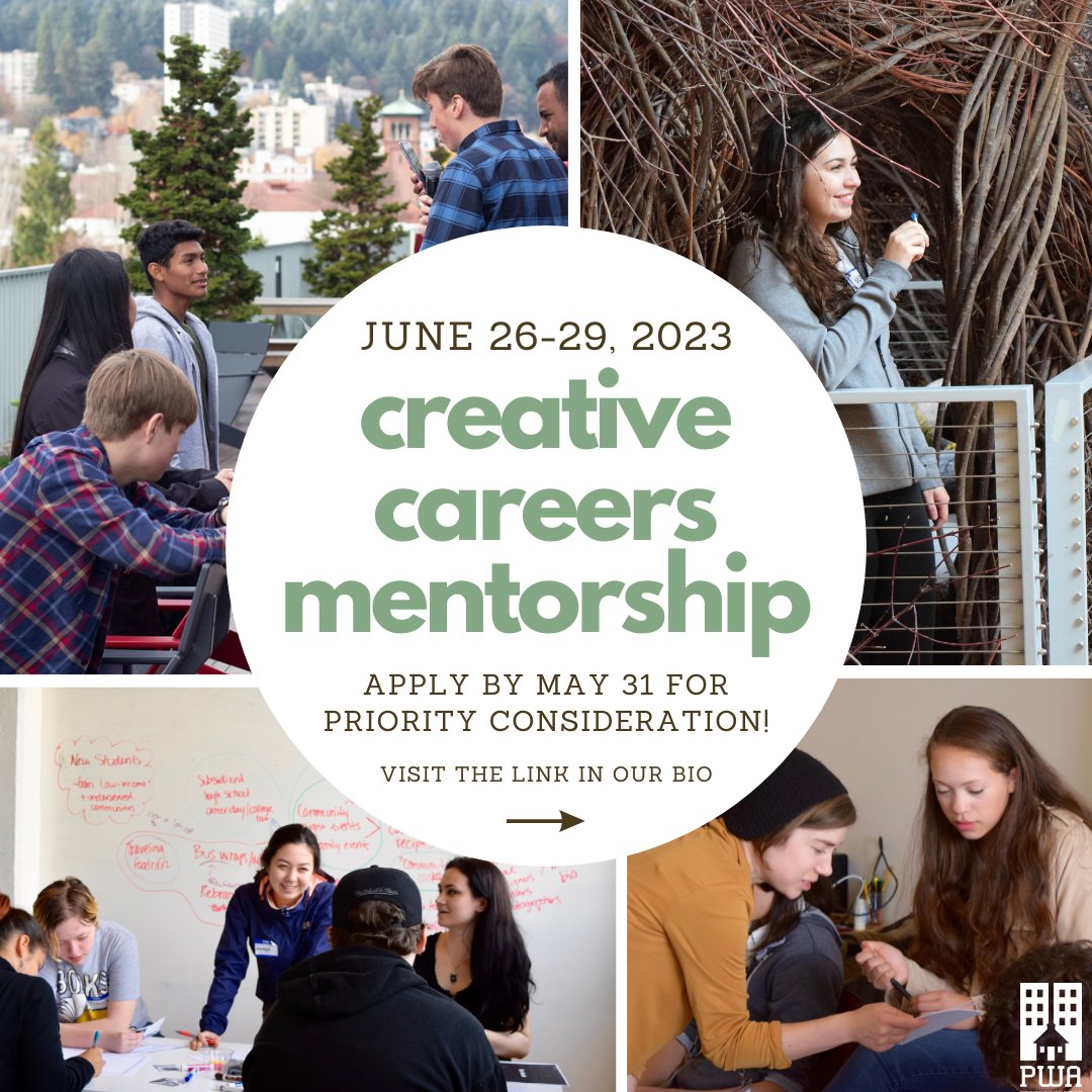 Paid summer opportunity 🚨 Applications for PWA's Creative Careers Mentorship are now open! During this four-day mentorship, students will experience the behind the scenes at Portland creative agencies. Apply by May 31 for priority consideration. Link in bio! ➡️
