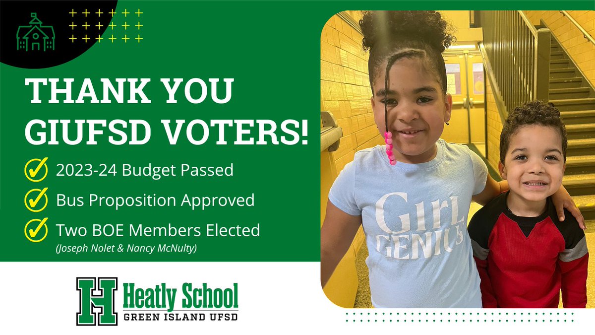 2023-24 BUDGET PASSED✅ Thank you to all Green Island residents that came out and supported tonight's budget vote! Read more on our website: bit.ly/3Ok4UaS