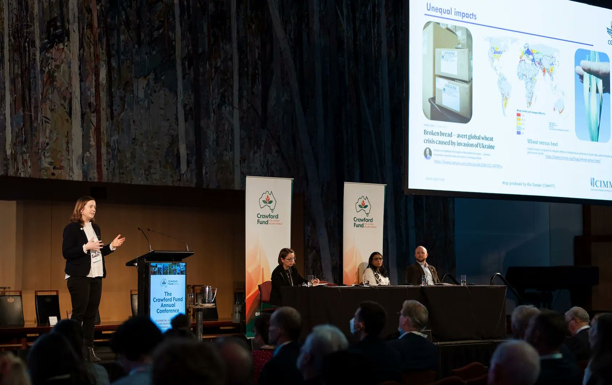CrawfordFund's tweet photo. At our #22CFConf we heard from @AlisonRBentley @CIMMYT who has just been named the 2023 Borlaug CAST Communication Award recipient by @CASTagScience!
Read more 👉https://t.co/DtWW69jd3r
Our #23CFConf Scholarships are closing 21 May 👉https://t.co/rdxV1vTXDt
#WhyAg4Dev https://t.co/1dowImUNXJ