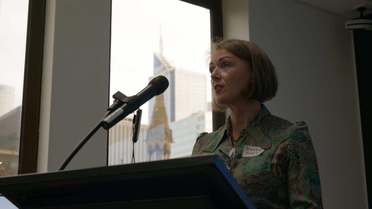 The delightful Dr Karen Hart talks about giving disadvantaged young people a new front door to walk through at the Reconnect Forum last Friday at VET Development Centre (VDC).

Read Karen's recently published ISS Institute report here:
issinstitute.org.au/fellowship-rep…