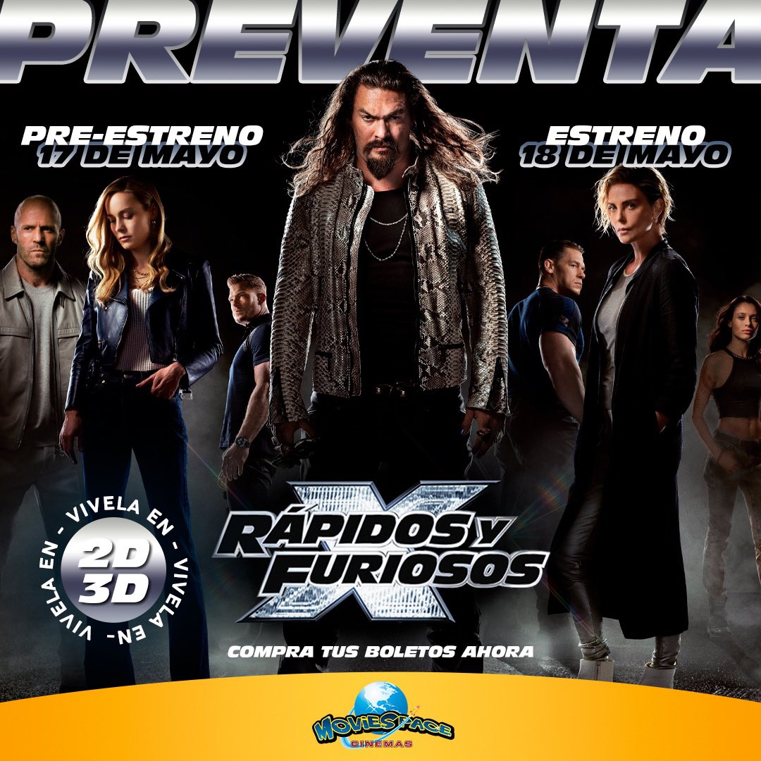 mscinemas's tweet photo. LA FAMILIA SE ENFRENTA A SU MAYOR AMENAZA 🫵🏽💣🔥

#RápidosYFuriososX llegará MAÑANA a #MOVIESPACE 😎🤙🏽🚀

¿YA TIENES TUS BOLETOS 🎟️?
💥 https://t.co/jI1AeqrP8x 💥 https://t.co/D790HJGQsQ
