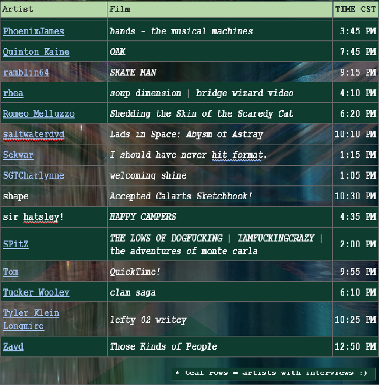 here's yr schedge :} more info on the horizon! log in this thursday for the microbeaf ^^ youtu.be/GP9EuyE9Ab0
