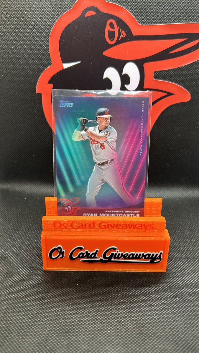 OsCardGiveAways's tweet photo. O’s win!!! Like retweet and be a follower! I’ll select one lucky follower to receive this Ryan Mountcastle card tomorrow around 2:30pm EST! #Birdland https://t.co/zz9qAFlN5i