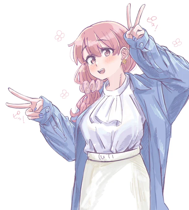 お友達のオリッ娘ちゃん描きましたやわらかちゃん 