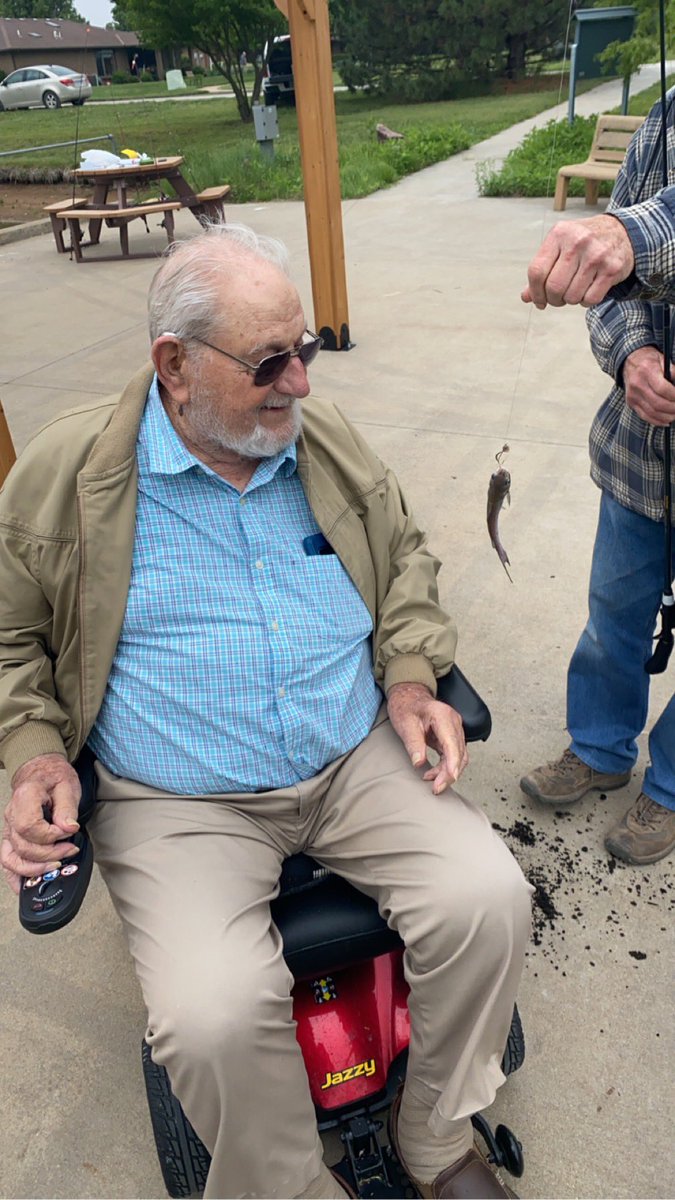 pinevillageks's tweet photo. Fishing day is always a hit with the residents! 

Spirit Week always gives us an excuse to be a little extra goofy! We may not know what we are doing…but we look good doing it!

Any guesses as to what tomorrow’s theme will be?

#nursinghomeweek2023 #fishing #getyourgear https://t.co/rhcktuMUI8