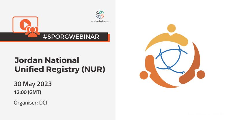 SP_Gateway's tweet photo. 1/2 🚨 Join @sp_convergence on 30 May for a #SPorgWebinar introducing #Jordan's National Unified Registry (NUR) platform, which aims to be the country’s gateway to #socialprotection &amp; #socialassistance. 

🔗Access: https://t.co/gRt7eVi7uB
🏢 Org: DCI
👅 AR, FR

#digitalSP #sporg