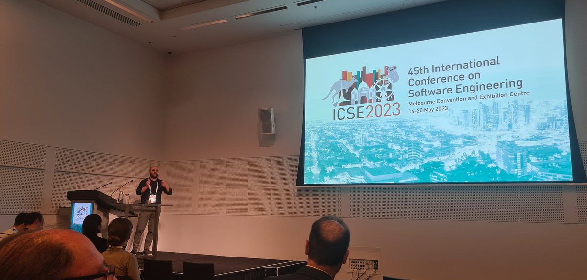 A nice talk by <a href="/juridirocco/">Juri Di Rocco</a>  <a href="/ICSEconf/">ICSE</a> #ICSE2023 about their interesting work for model and metamodel recommendations using a GNN recommender system. A showcase from <a href="/modelsconf/">MODELS Conference</a> 2021 ieeexplore.ieee.org/document/95924…