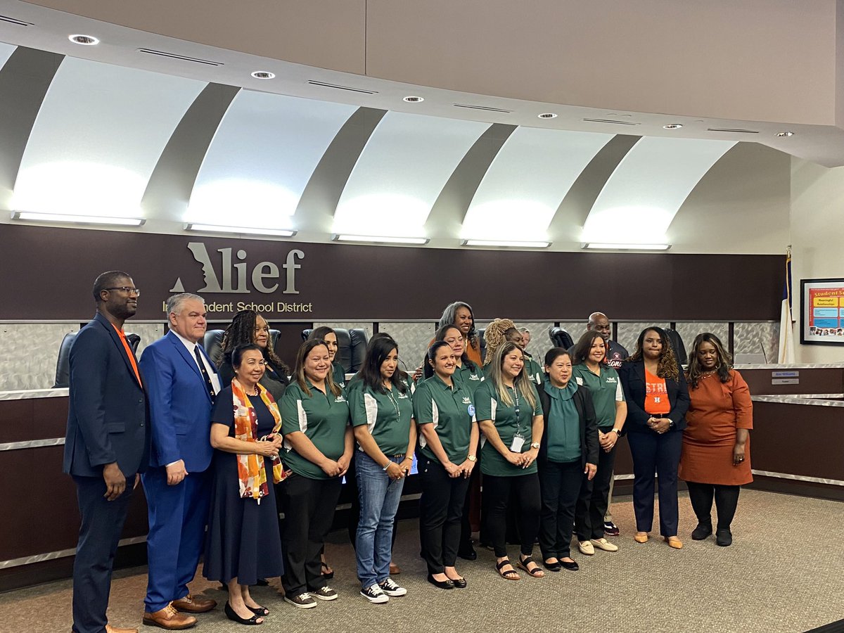 Alief families recognized tonight for for advocating for Alief and public schools at the state capitol in Austin. #aliefproud
