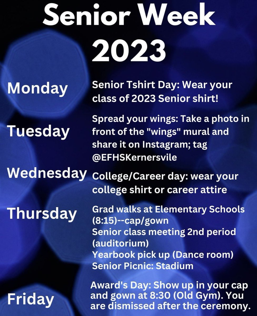 Attention Seniors!