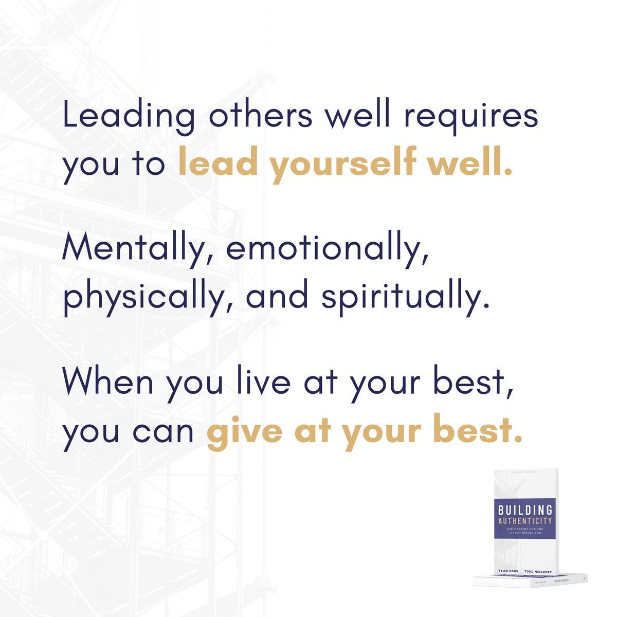 Your health is not selfish, it’s essential to love and serve others well.

#buildingauthenticity
#leadyourselffirst 
#health