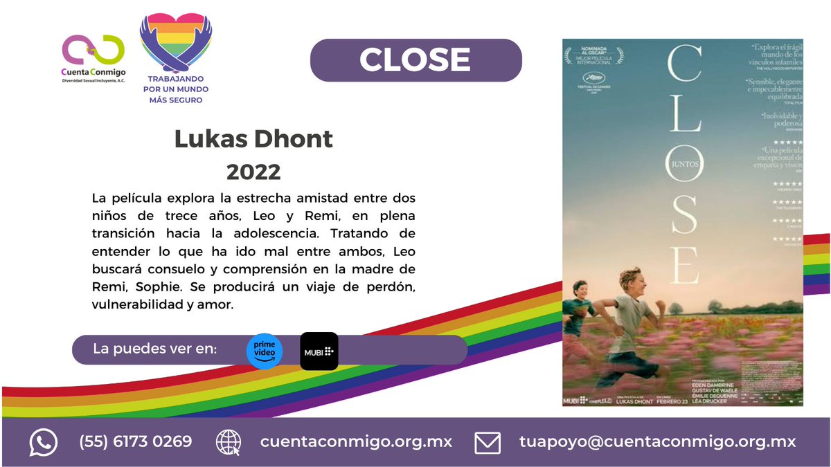 Comparte con quién te gustaría ver esta película ❤️ 
 #CuentaConmigo #Comparte   #LGBTIQ  #ComunidadLGBT