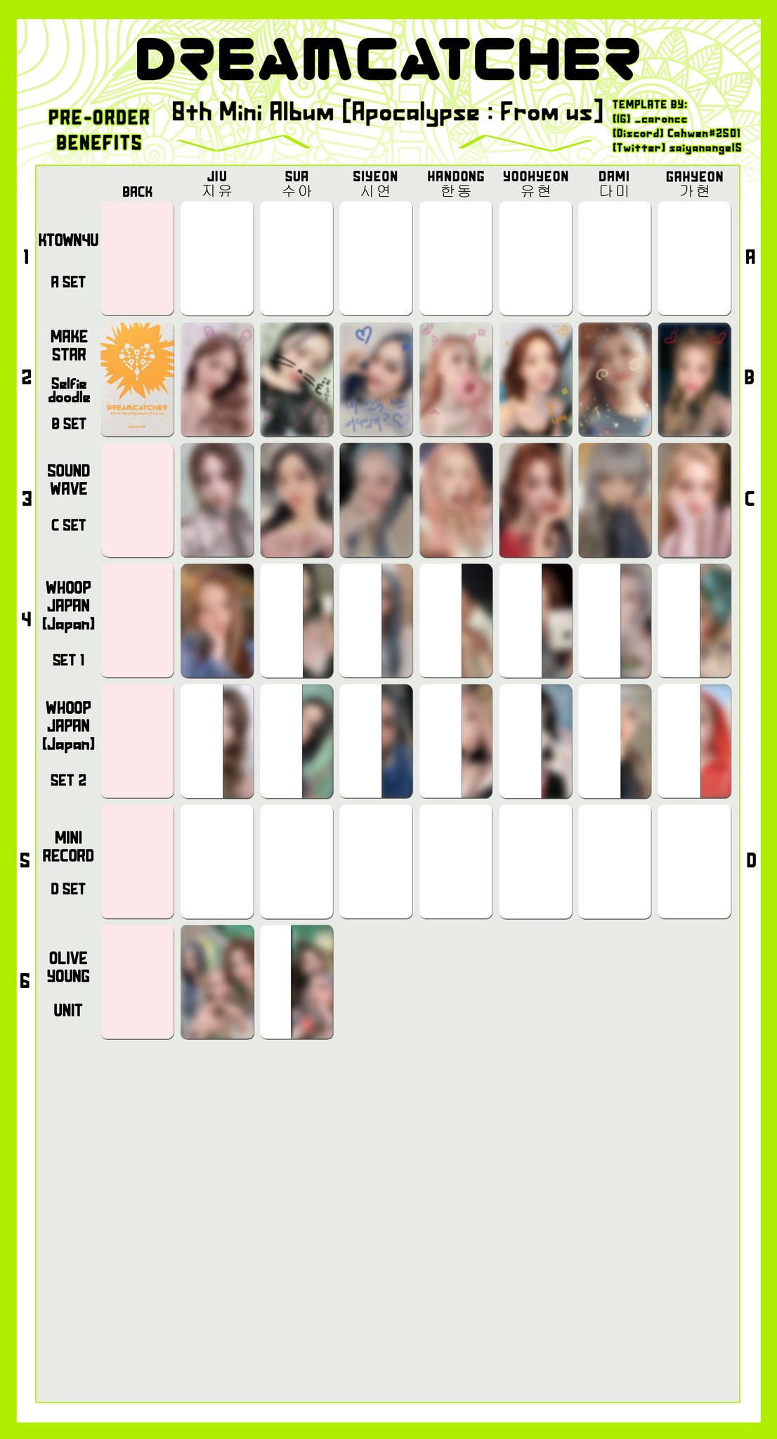 DREAMCATCHER From us Whoop Japan トレカ シヨン Dreamcatcher Siyeon Whoop Japan Limited Benefit Trading Card