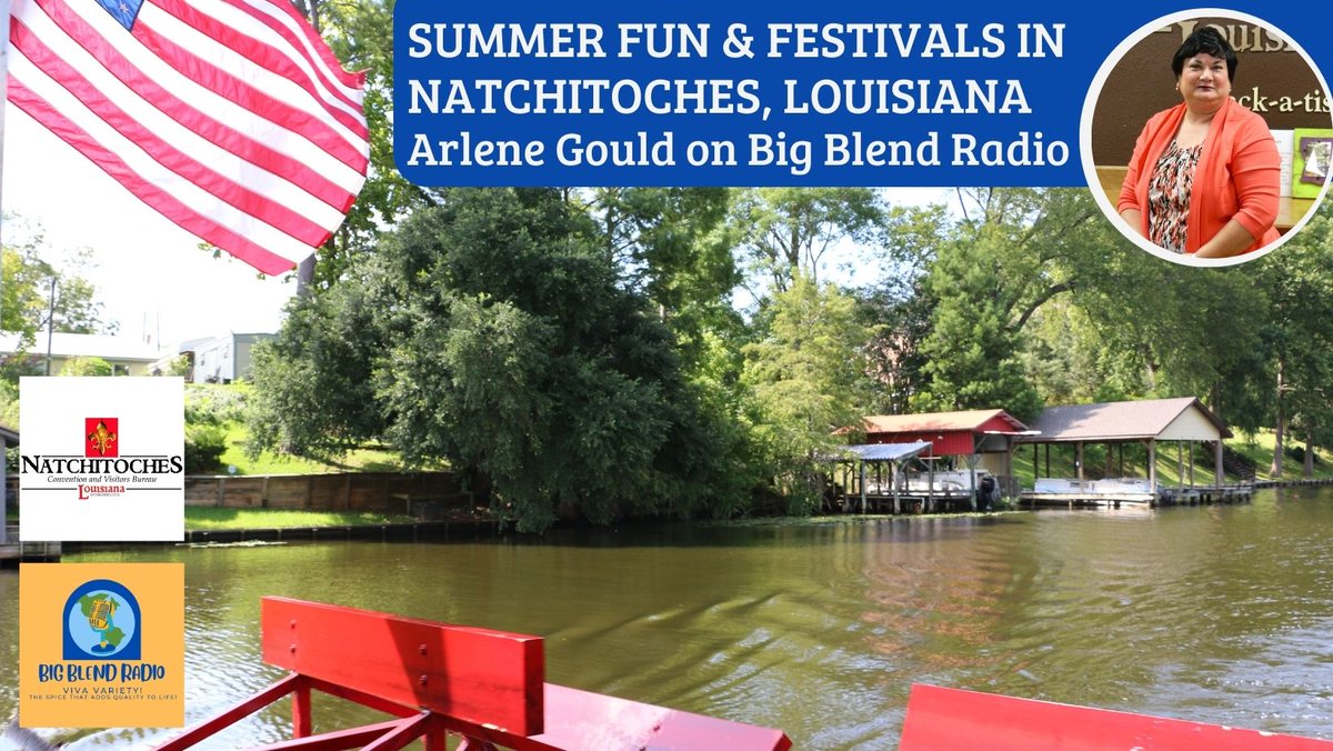 On #BigBlendRadio now, Arlene Gould @NatchTourism talks about the Fun Summer Festivals & Activities to experience in Natchitoches, the oldest city in Louisiana! Listen:  shows.acast.com/go-natchitoche… #ExploreLouisiana #SummerTravel