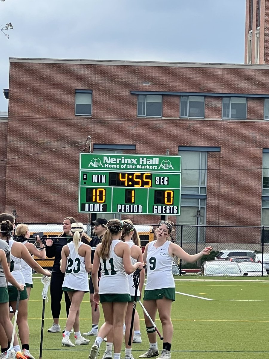 Halftime here at Nerinx for the first round of district play 
🥍💜🥍💜🥍💜🥍