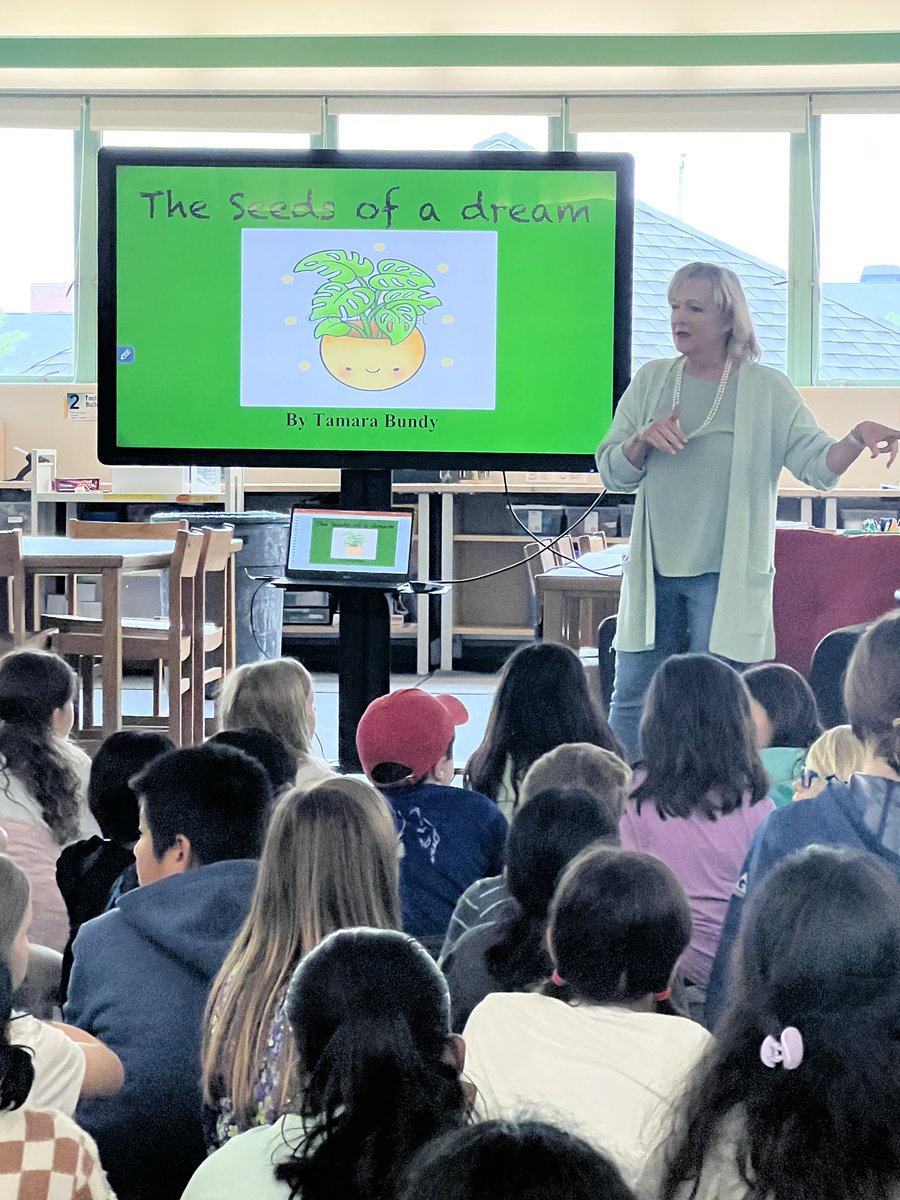Thank you for inspiring us to reach for our dreams! We loved learning about your career as a teacher &amp; author, and the processes you used to write, Walking With Miss Millie and Pixie Pushes On. You have inspired us! 
@TamaraBundy <a href="/principalmesser/">Eric Messer</a> #MasonMomentum #TeamImagination