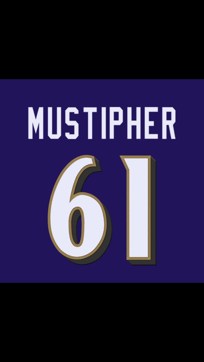 Baltimore Ravens C Sam Mustipher (@smustipher53) will wear number 61. #RavensFlock